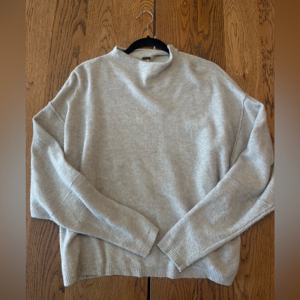 Free People Mock Neck Breakaway Pullover Sweater with Seam Detail